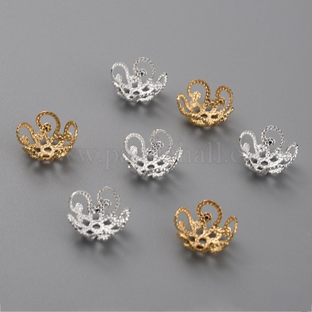 Chapeaux de perles fantaisie en laiton KK-O131-25-1