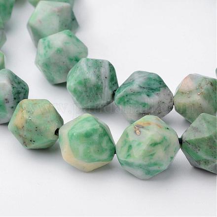 Qinghai naturel brins de perles de jade G-F332-10-14mm-1