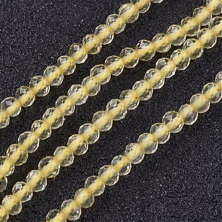 Natural Lemon Quartz Beads Strands G-F435-02-1