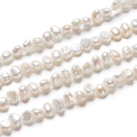 Hebras de perlas de agua dulce cultivadas naturales X-PEAR-I004-08C-1