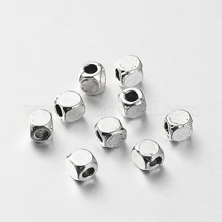 Alliage cube séparateurs perles de style tibétain X-TIBEB-O004-09-1