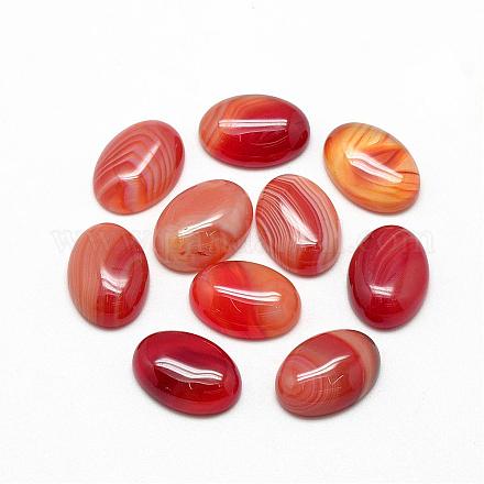 Natural Striped Agate/Banded Agate Cabochons G-R415-14x10-14-1