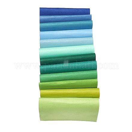 DIYクラフト用品不織布刺繍針フェルト  正方形  緩やかな緑の色  298~300x298~300x1mm  12個/セット DIY-JP0002-07-1