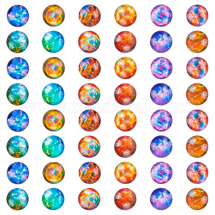 Glas cabochons GLAA-WH0025-24-1