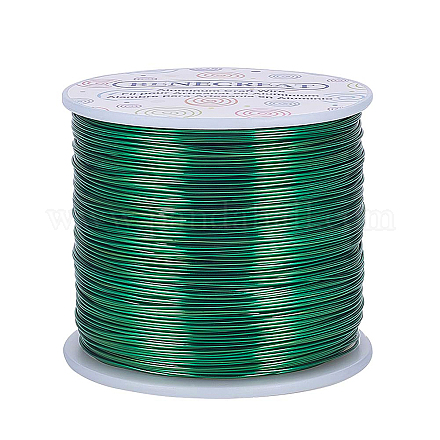 Benecreat 20ゲージ（0.8mm）アルミニウムワイヤー770フィート（235m）陽極酸化ジュエリークラフトビーズ花色のアルミニウムクラフトワイヤーを作る-緑 AW-BC0001-0.8mm-10-1
