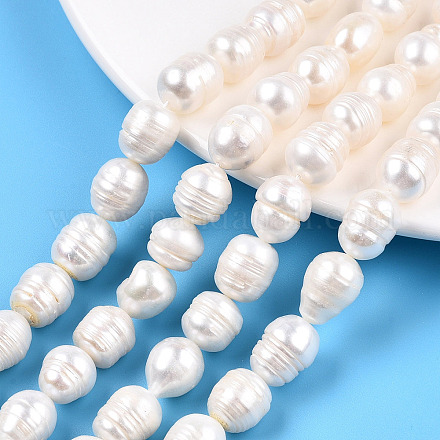 Fili di perle di perle d'acqua dolce coltivate naturali PEAR-N012-11A-1