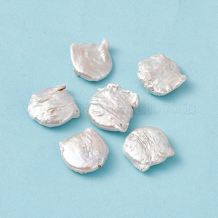 Perles de perles de keshi naturelles baroques PEAR-N020-L32-1