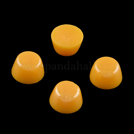 Pearlized Plated Opaque Glass Cabochons PORC-R099-14-1
