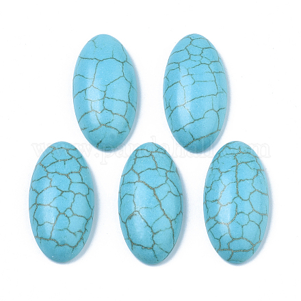 Cabochons en turquoise synthétique TURQ-S291-02A-01-1