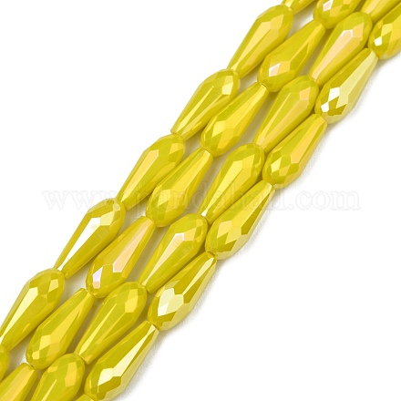 Chapelets de perles en verre opaque électrolytique EGLA-L015-FR-B22-01-1