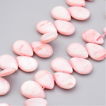 Chapelets de perles de coquillage naturel BSHE-P019-02-1