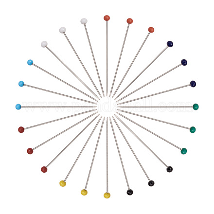 El mapa multicolor de la bola redonda de la longitud 1 de la caja 37 tachuelas pega clavijas del empuje con los puntos de la aguja FIND-N0002-001-B-1