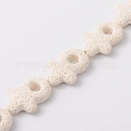 Brins de perles de roche de lave synthétique G-N0094-11-1