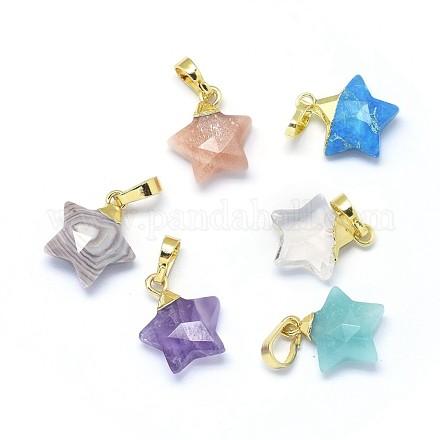 Natural & Synthetic Mixed Gemstone Charms G-F584-A-G-1