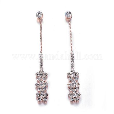 Brass Dangle Earrings EJEW-G187-03RG-1