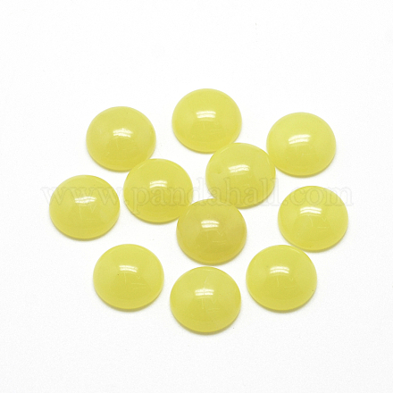 Натуральные кабошоны из лимонного нефрита X-G-R416-16mm-01-1