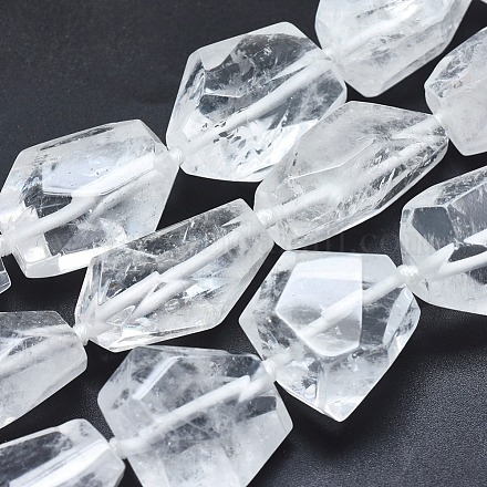 Granos de cristal de cuarzo natural hebras G-I213-31-1