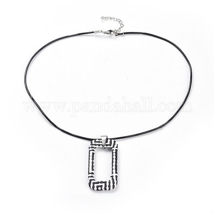 Ожерелья с подвесками из рафии NJEW-JN02360-01-1