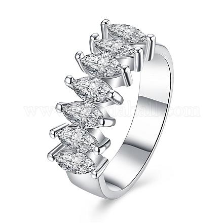 Latón Rhinestone de los anillos de cristal RJEW-BB16763-7P-1