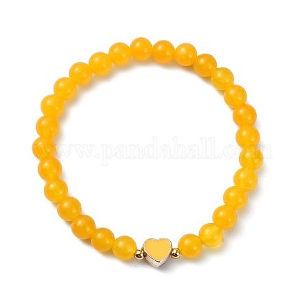 Runde Perlen-Stretch-Armbänder aus natürlicher malaysischer Jade BJEW-JB09881-02-1