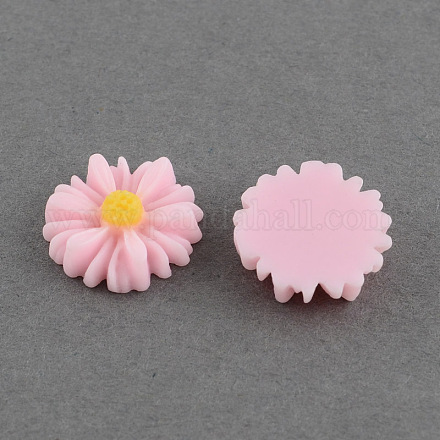 Flatback Hair & Costume Accessories Ornaments Resin Flower Daisy Cabochons CRES-Q101-02-1