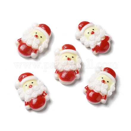 Weihnachtliche Cabochons aus undurchsichtigem Harz RESI-K019-33-1