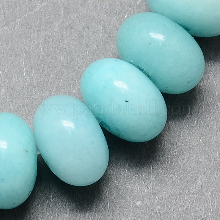 Gefärbte natürliche Edelstein Amazonite Stein Rondelle Perlen Stränge G-S105-8mm-17-1