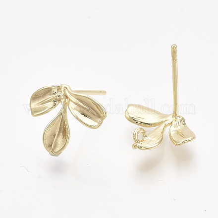 Accessoires de clous d'oreilles en laiton KK-T038-581G-NF-1