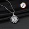 Rotatable Alloy Pendant 316 Surgical Stainless Steel Chain Necklaces for Men, Stainless Steel Color, Compass, 23.62 inch(60cm)
