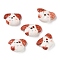 Handmade Polymer Clay Beads, Dog, Saddle Brown, 17~19x24~27x10~13mm, Hole: 1.5~1.7mm