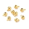925 Sterling Silver Beads, Round, Real 18K Gold Plated, 4x3mm, Hole: 0.8mm, Pin: 1mm