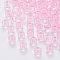 Transparent Acrylic Beads, Round, Pink, 6x5mm, Hole: 1.8mm, about 4400pcs/500g