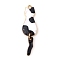 Alloy Enamel Pendant, Cat, Light Gold, White, 35x10mm