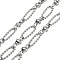 304 Stainless Steel Twist Oval Link Chains, Unwelded, with Spool, Stainless Steel Color, 25~26x10.5~11.5x3mm, 5m/roll