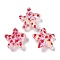 Handmade Lampwork Beads Strands, Star with Polka Dot Pattern, Colorful, 13~14.5x15~15.5x6.5~7mm, Hole: 1.2mm, about 29~30pcs/strand, 35.6~37.5cm