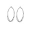 Brass Ring Hoop Earrings, Platinum, 60mm