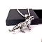 Stainless Steel Men's Tiger Pendant Necklaces for Men, Stainless Steel Color