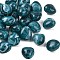 Opaque Acrylic Beads, Triangle, T-Drilled, Two Tone, Prussian Blue, 23.5~24x21.5x15.5mm, Hole: 3mm, 105pcs/500g.