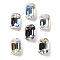 K9 Glass, Imitation Czech Rhinestone, Rectangle, Mixed Color, 10x8x5.5mm