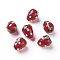 Strawberry Handmade Lampwork Beads, Red, 16x11mm, Hole: 2mm
