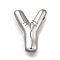 304 Stainless Steel Pendants, Letter Charm, Anti-Tarnish, Letter Y, 21x16x5mm, Hole: 3.4x2mm
