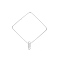 Stainless Steel Pendants, for Earring Findings, Rhombus, Stainless Steel Color, 46x40mm