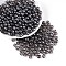 Transparent Glass Seed Beads, Glazing Style, Round, Gray, 6mm, Hole: 1.2mm, about 1500pcs/pound