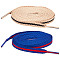 2 Pairs 2 Colors Polyester Cord Shoelace, Mixed Color, 1600x8x1mm, 1 pair/color