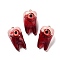 Eyeball Theme Opaque Resin Enamel Pendants, with Platinum Iron Loop, Teeth, 30x17x19mm, Hole: 1.8mm