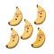 2-Hole Printed Opaque Resin Buttons, Banana, Yellow, 20x10x2.3mm, Hole: 1.4mm