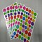 Cute Paper Rainbow Color Stickers, Photos Frame Props Decor Stickers, DIY Handmade Scrapbook Photo Albums, Flat Round, Colorful, 150x100mm, 6pcs/bag