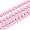 Iron Rhinestone Cup Chains, with Spool, Pearl Pink, 2x2x2mm, about 29.99 Feet(9.14m)/Roll