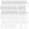80Pcs Empty Portable Plastic Spray Perfume Bottle with 2Pcs Plastic Pump with 2Pcs Mini Transparent Plastic Funnel Hopper with 6Pcs Disposable Plastic Droppe, Clear, 0.6~14.5x3.7~14.5cm