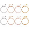 8Pcs 4 Colors Iron European Styles Bracelets, for Jewelry Making, with Clasps, Heart, Mixed Color, 7-1/4x1/8 inch(18.5x0.3cm), 2pcs/color